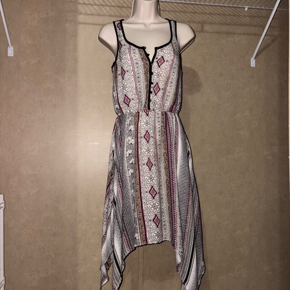 Maurices Pink and Cream Paisley Dress